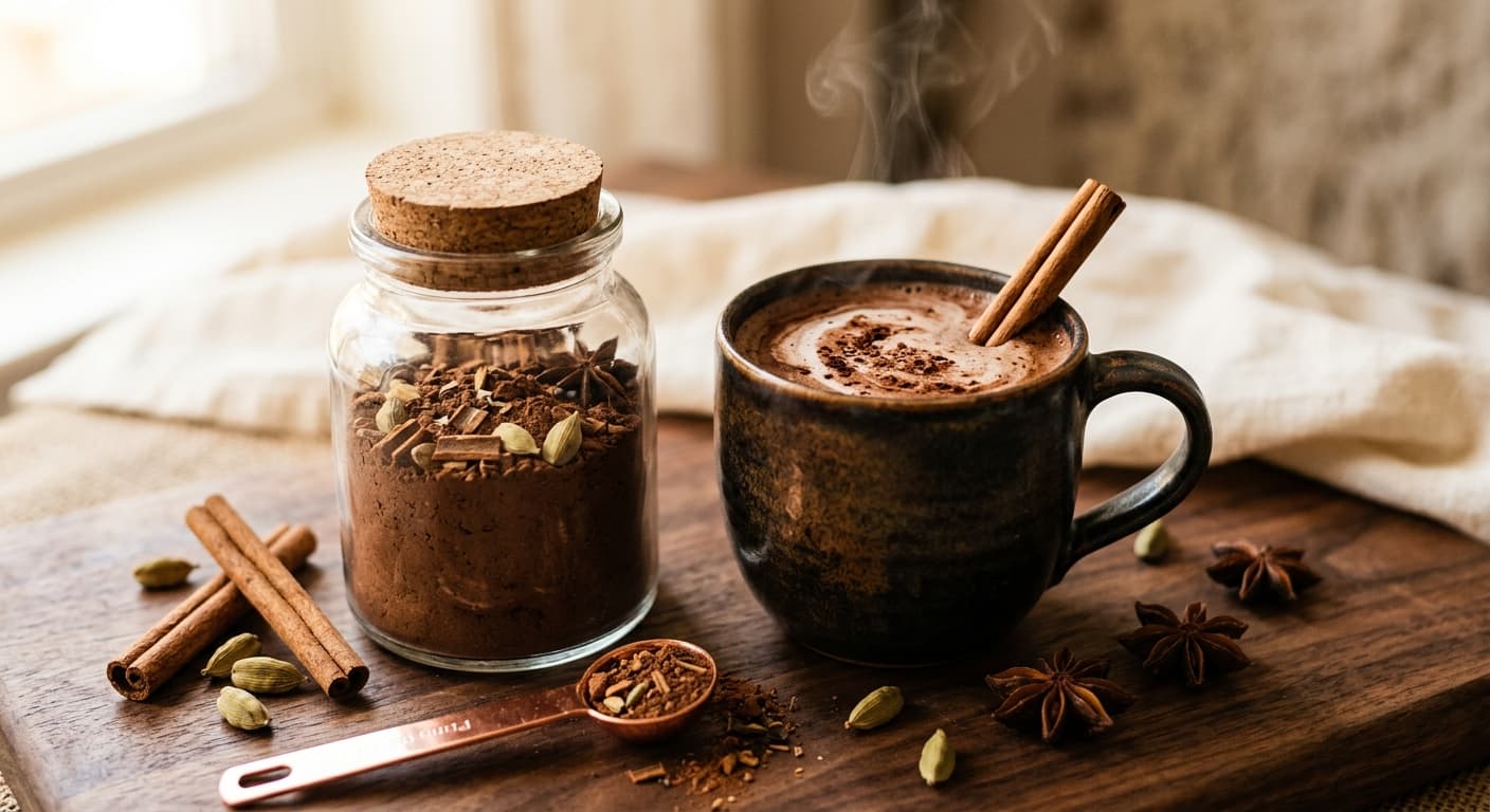 Gewürzte Winter-Heiße Schokolade